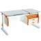 Парта ДЭМИ Сут 25-03 + деревянный стул - оранжевый
