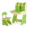 Комплект детский столик с дверцами  и стульчик БЕЛ - 03 - бежево-салатовый