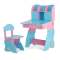 Комплект детский столик с дверцами  и стульчик БЕЛ - 03 - розово-голубой