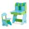 Комплект детский столик с дверцами  и стульчик БЕЛ - 03 - салатово-голубой