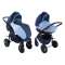 Детская универсальная коляска Tutis Zippy New 2 в 1 - темно синий/светло голубой