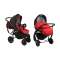 Детская универсальная коляска Tutis Zippy New 2 в 1 - темно серый/красный