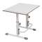 Растущая парта Polini Simple M1 - белый-мокиато