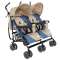 Прогулочная коляска-трость для двойни Bambola pollino - беж/индиго