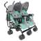 Прогулочная коляска-трость для двойни Bambola pollino - серый/ментол