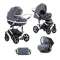 Детская коляска Tutis Mimi Style 3 в 1 - dark grey