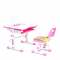 Растущая парта-трансформер Rifforma Comfort-07 со стулом - розовый