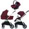 Детская коляска BubaGo Lacio Chrom 3 в 1 - wine red