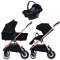 Детская коляска BubaGo Lacio Bronze 3 в 1 - Black