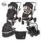 Детская коляска Lorelli Glory 3 в 1 - black diamond
