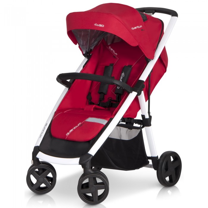 Прогулочная коляска EasyGo Quantum White - красный