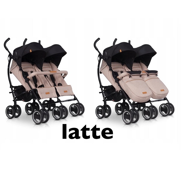 Прогулочная коляска для двойни EASYGO Duo Comfort - latte 2019