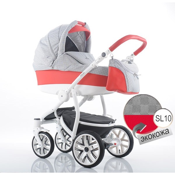 Детская коляска Bebetto Torino эко-кожа+ткань - SL10