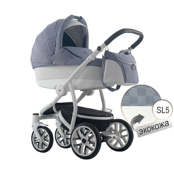 Детская коляска Bebetto Torino эко-кожа+ткань - SL05