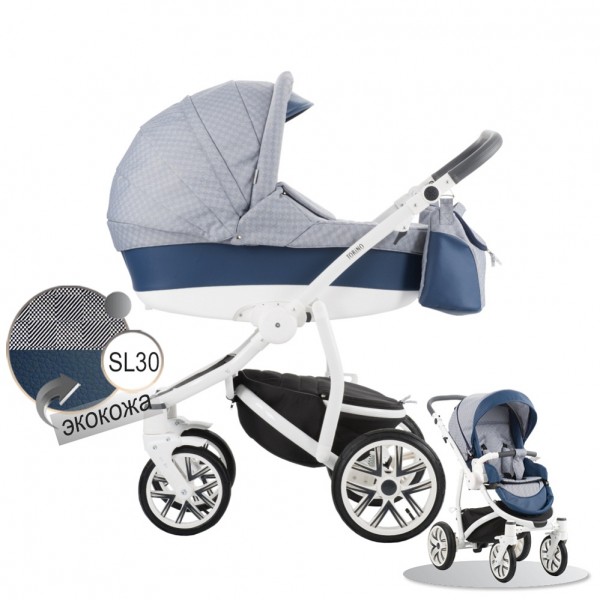 Детская коляска Bebetto Torino эко-кожа+ткань - SL30