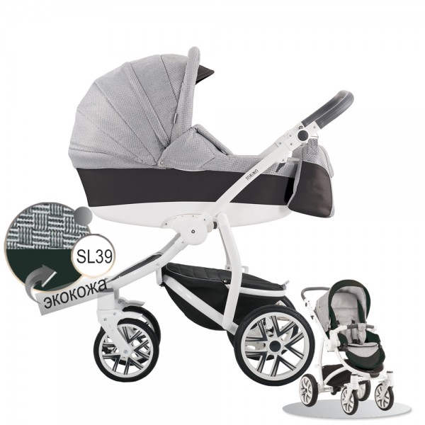 Детская коляска Bebetto Torino эко-кожа+ткань - SL39
