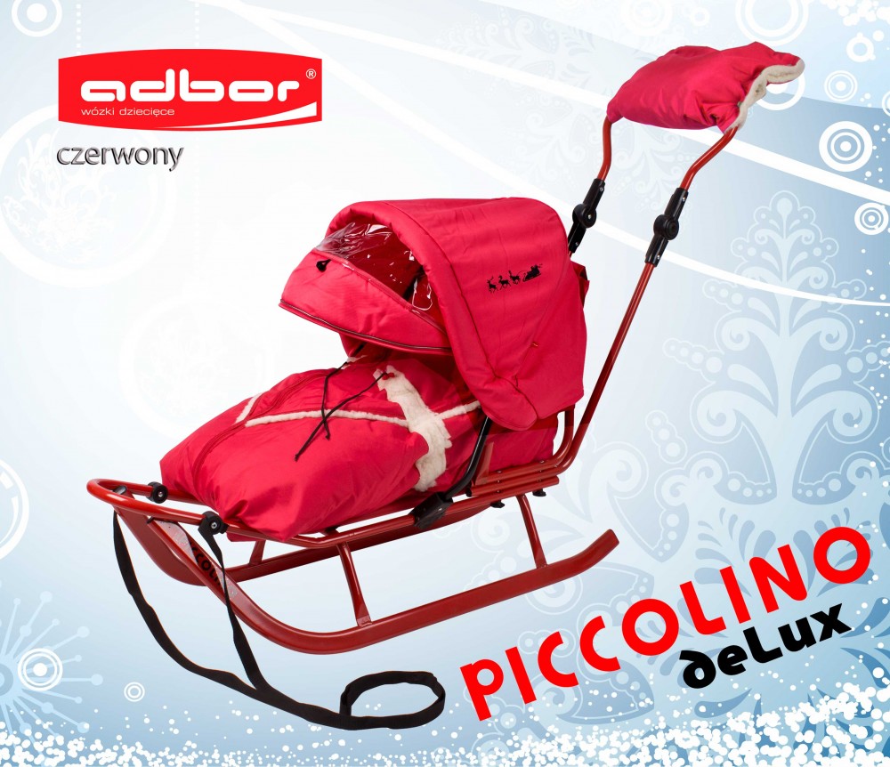 Детские санки Adbor Piccolino Deluxe - красный
