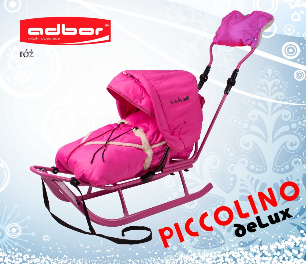 Детские санки Adbor Piccolino Deluxe - розовый