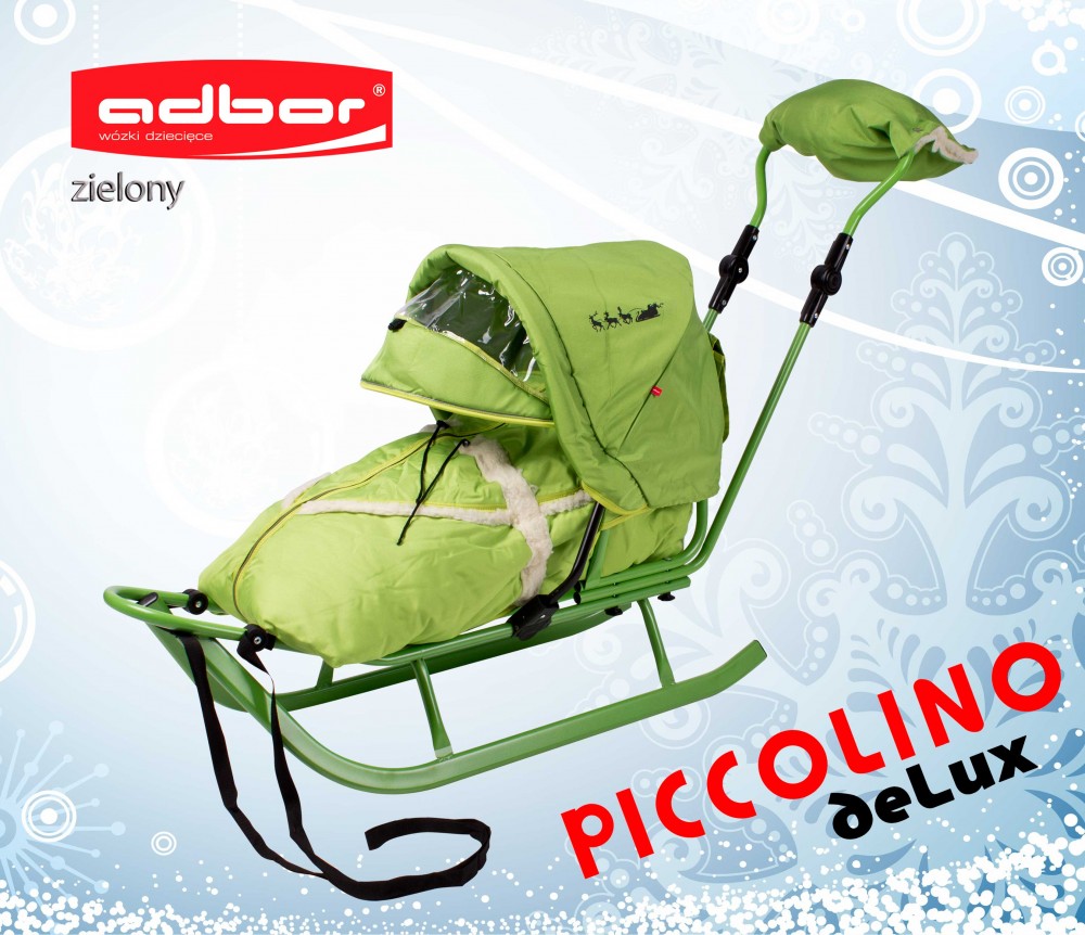 Детские санки Adbor Piccolino Deluxe - зеленый