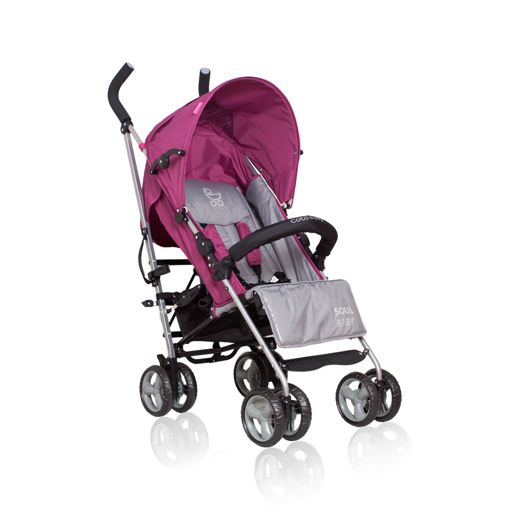 Прогулочная коляска Coto Baby Soul - малиновая
