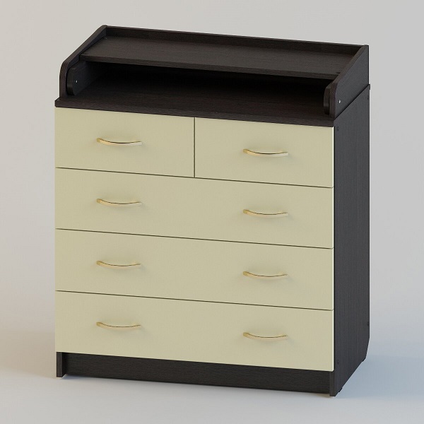 Комод пеленальный Атон КР 80 К/5 ЛДСП - венге-ваниль