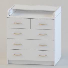 Комод пеленальный Атон КР 80 К/5 ЛДСП - белый