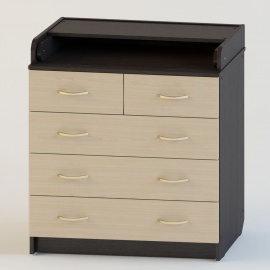 Комод пеленальный Атон КР 80 К/5 ЛДСП - венге-клен