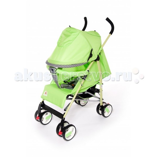 Детская прогулочная коляска Мишутка SL 106 - зеленый полоски