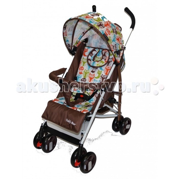 Детская прогулочная коляска Мишутка SL 106 - совы коричневый