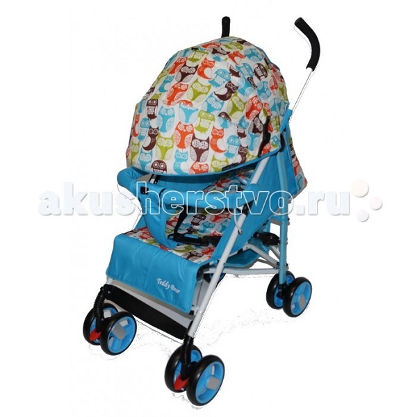 Детская прогулочная коляска Мишутка SL 106 - совы голубой