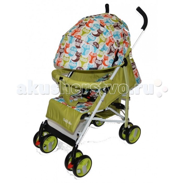 Детская прогулочная коляска Мишутка SL 106 - совы зеленый