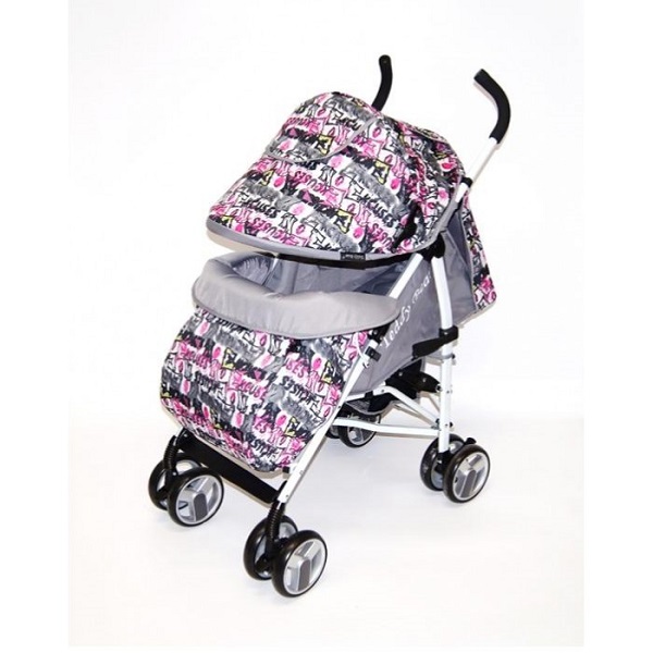 Детская прогулочная коляска Мишутка SL 109 - граффити с серым