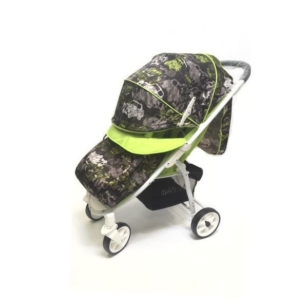 Прогулочная коляска Мишутка SL 460 - машинка салатовый