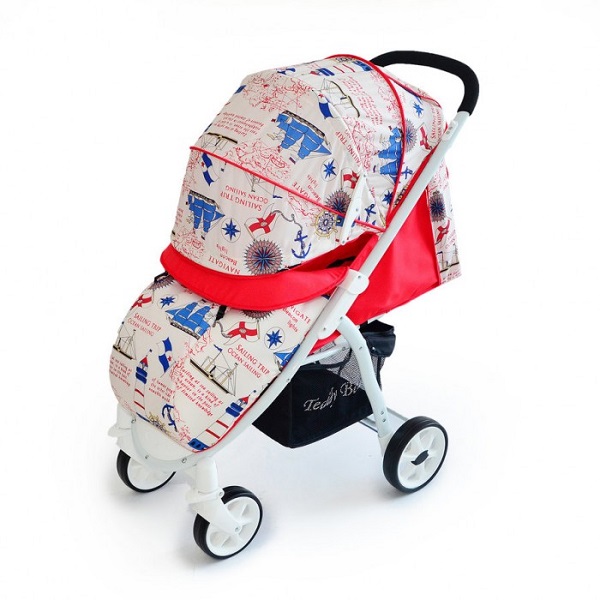 Прогулочная коляска Мишутка SL 460 - море-красный