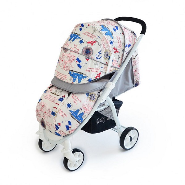 Прогулочная коляска Мишутка SL 460 - море-серый