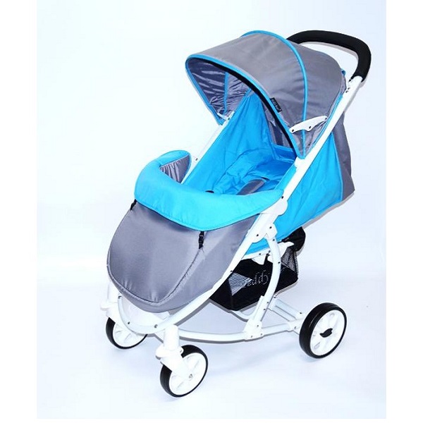 Прогулочная коляска Мишутка SL 461 - серый с морской волной