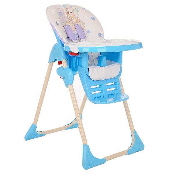 Стульчик для кормления GLOBEX Космик Lux - голубой