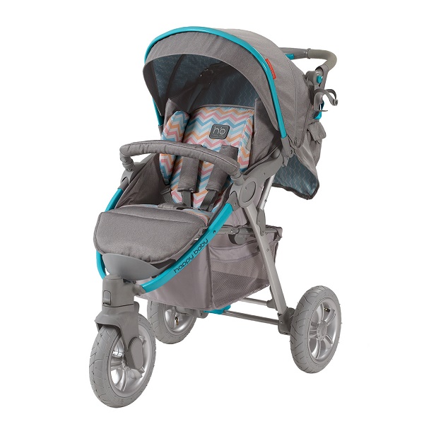Детская прогулочная коляска Happy Baby Neon Sport - blue