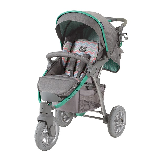 Детская прогулочная коляска Happy Baby Neon Sport - green
