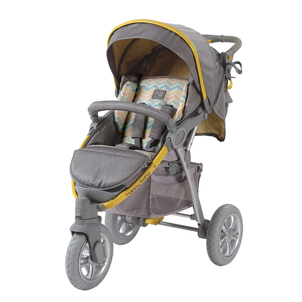 Детская прогулочная коляска Happy Baby Neon Sport - yellow