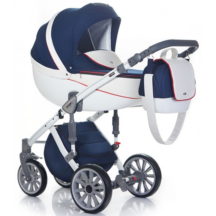 Детская универсальная коляска Anex Sport 2 в 1 - blue jacquard