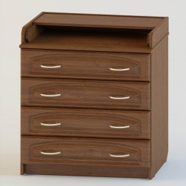 Комод пеленальный Атон КР 80 К/4 ПВХ - орех