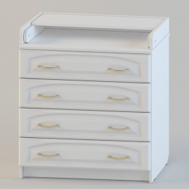 Комод пеленальный Атон КР 80 К/4 ПВХ - белый