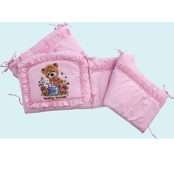 Бортики в кроватку Аленка Золотой гусь - розовый