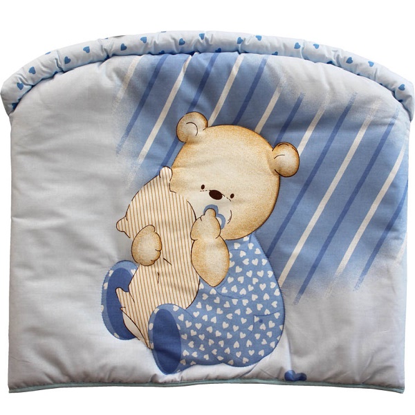 Бортики в кроватку Мишутка Золотой гусь - голубой