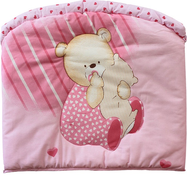 Бортики в кроватку Мишутка Золотой гусь - розовый