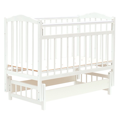 Детская кроватка Бамбини 11 маятник без ящика - белый