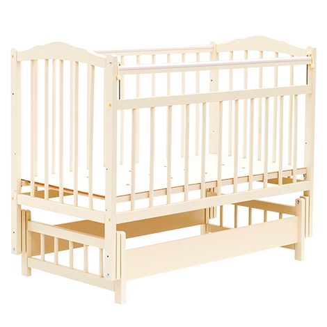 Детская кроватка Бамбини 11 маятник без ящика - слоновая кость