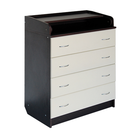 Комод пеленальный Бамбини 01 - темный орех-слоновая кость