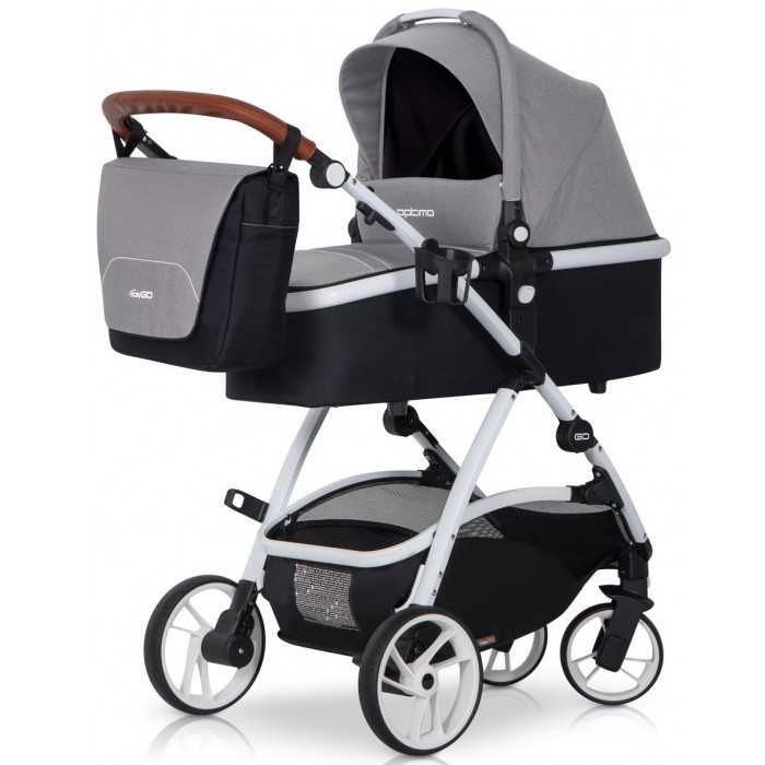 Детская универсальная коляска EasyGo Optimo 2 в 1 - grey fox